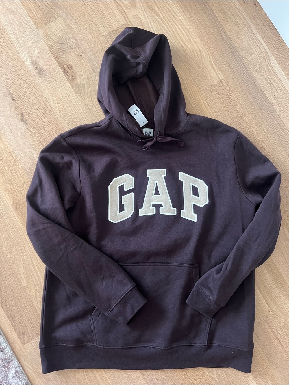 GAP Men's Hooded Sweatshirt in Dark Brown